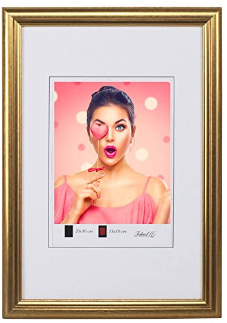 Artus Kunststoff Bilderrahmen Bilder Foto Rahmen Wanddeko: Farbe: Gold | Format: 50x70