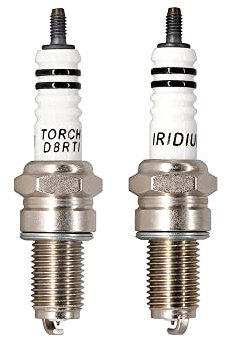 TORCH 2stk D8RTI Iridium Zündkerzen Ersetzen für DR8EA D8EA DR8EIX DR8EGP DPR8EA-9 Zündkerze, für R6G Zündkerze, für X24ESZU9 IX24 X24ESR-U Zündkerze, OEM