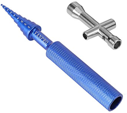Vanpro Skateboard-Lager RC Kugellager Treiber Installieren Entfernen Werkzeug Set Aluminium Mini Kreuz Werkzeug (Blau)