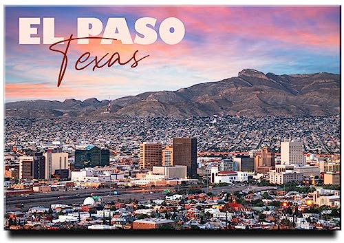 El Paso Kühlschrankmagnet, Texas, Kühlschrank, Tür, Foto-Magnet, Reise-Souvenir