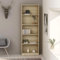 FIRBNUS Bücherregal 5 Fächer Sonoma-Eiche 60x24x175 cm Wohnzimmer Möbel Regal Schmal Lagerregale Wohnzimmer Regal Bücherregal Schmal Abstellraum Regal Bücherregal Holz Bücherregal Industrial