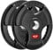 FK Sports Olympic Weight plates Rubber Coated Cast Iron Weights, 2 Inch opening, 2.5kg, 5kg, 10kg, 15kg, 20kg, 25kg, Black Tri grip Barbell Plates, Weight Plates for 2 barbell, Sold in Pair (10 kg)