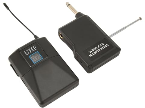 Microphone Cravate sans Fil Mini UHF à Clipser pour Performance sur Scène KTV, Son Clair, alimenté par Batterie avec Appairage Automatique des Fréquences, Longue Durée de Vie de