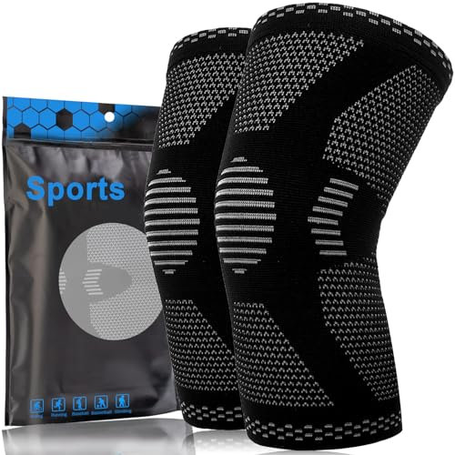 Rodilleras [2 PCS], Rodillera para mujeres y hombres, Rodilleras para alivio del dolor de rodilla, Manga de compresión de rodilla para correr, fitness, correr, sentadillas, deportes-S