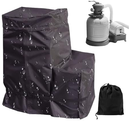 Copertura per pompa con filtro a sabbia, Coperture per filtri per piscina con protezione UV, per piscina Oxford 420D, Copertura per pompa per piscina fuori terra anti-UV impermeabile, Copert
