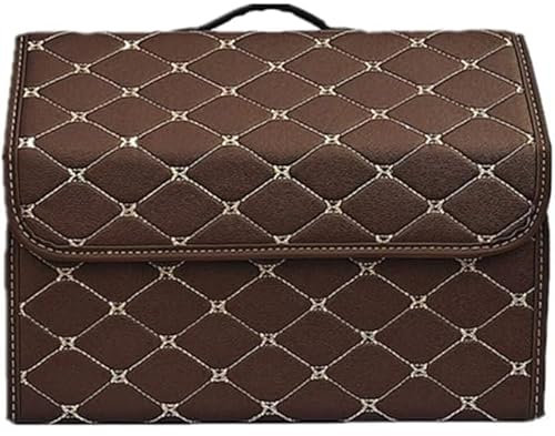 Kofferraum Organizer für Bentley Mulsanne Flying Spur Continental GT Bentayga, Leder Kofferraumtasche Wasserfeste Faltbarer Kofferraum-Organizer mit Verstärkten Griffen Auto Kofferraum Organizer Box