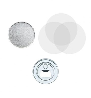 Uvimark | 100 Consumibles completos de chapas para hacer con Abridor, recambios de chapas con abrebotellas y plástico protector para máquinas B150, F300, B500 y B700.