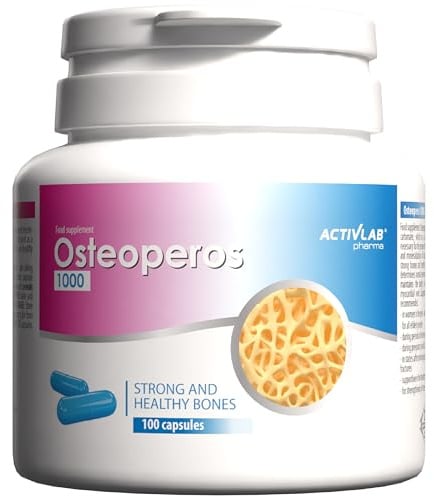 Activlab Pharma Osteoperos 1000 Kalziumpräparat mit Calciumcarbonat 1000 mg pro Kapsel Starke Knochen und Zähne 60 Kapseln