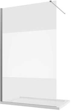 Parete Doccia WALK IN vetro SERIGRAFATO 8mm H 200 cm anticalcare reversibile (90 cm)