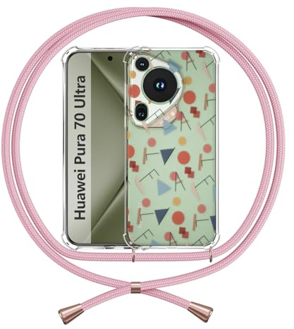 ANFAIRLACE Hülle Kompatibel mit Huawei Pura 70 Ultra mit Band, Bedruckt Blumen/Pflanzen/Schmetterling/Kunstmuster - Anti-Peel, Klar TPU Stoßfest Handyhülle, Rose