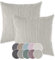 sleepling 2er Set 40 x 40 cm, Kord Sofakissen mit Füllung und Bezug, Zierkissen aus robustem Polsterstoff, Dekokissen, Kopfkissen, Kissen für Couch, beige