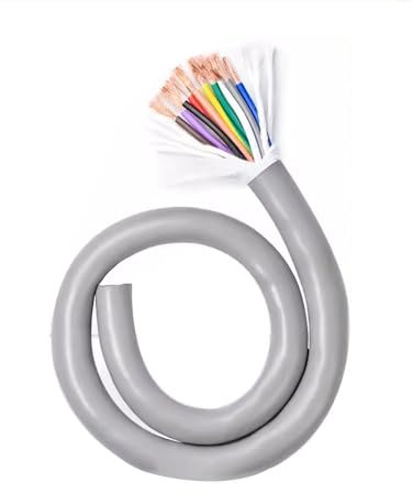 Cavo Elettrico 1m, PVC Cavo alta flessibilità 6-12 multipolare, varie sezioni 0,15 mm²- 0,75 mm², TRVV Cavo di rame, Cavi di controllo del segnale(8-core x 0.5mm²)