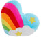 VOSAREA Regenbogen Herzform üschkissen Aus PP Kuscheliges Deko Kissen Mit Zufälligem Muster Für Gemütliches Und Herz Dekoration