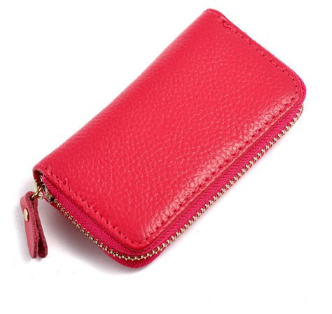 QIUPFGUT Portachiavi in Pelle Con 6 Ganci, Porta Carte e Portafoglio per Banconote, Tasca per Chiavi Auto Con Cerniera, per Uomo e Donna