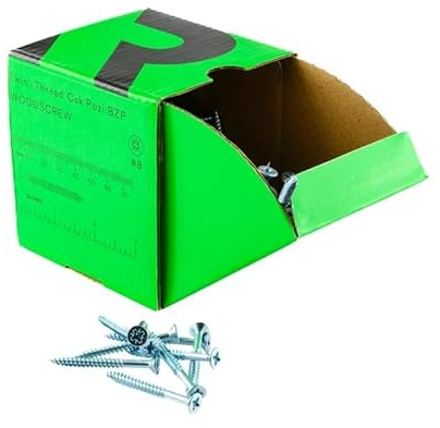 Rikä TWSR021 Woodscrew Twin-Thread CSK BZP 8 x 1 1/2in 200pk