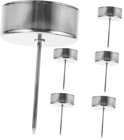 TOPBATHY 6 Pieces Candle Holder Decorative Tea Light Holders Festival Candle Holders Christmas Tree Christmas Tree Tapered Candle Holders Metal Iron Silver