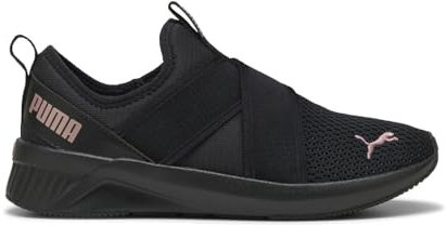 PUMA Damen Softride Harli Slip on Training Shoes Sneaker, Schwarz-Schwarz-Roségold Ah25, 38.5 EU