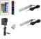 QLS LED RGB Glasbodenbeleuchtung Set Lichtleiste 12V Fernbedienung 16 Farben Dimmbar (Menge, 2, stück)