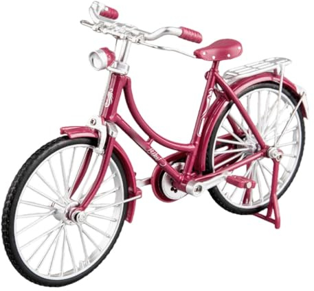 sodeber Realistische Fahrrad-Modell-Ornament, Retro, Miniatur-Fahrrad-Figur, Dekore für Bücherregale und Desktops mit