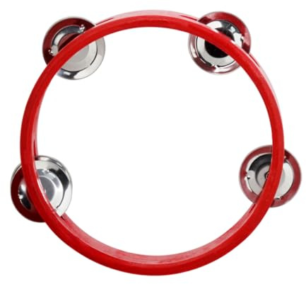 CORHAD Holz Tamburin mit Klingeln Kindgerechtes Handspielzeug Robustes Musikinstrument für Mädchen Pädagogischer Glockenring zum Tanzen und Rhythmischem Kinderfreundlich und Langlebig