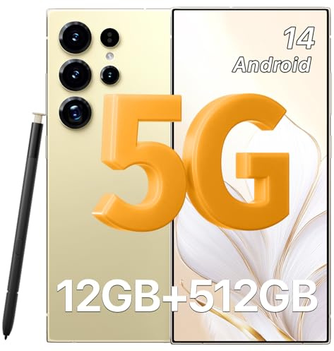YABSLYFKEJI C24 Ultra Unlocked Smart Phone 12GB RAM 512GB Storage 7000mAh Cell Phone, 6.9 Inch 5G Android 14 Snapdragon 8 Gen 3 Mobile Phone