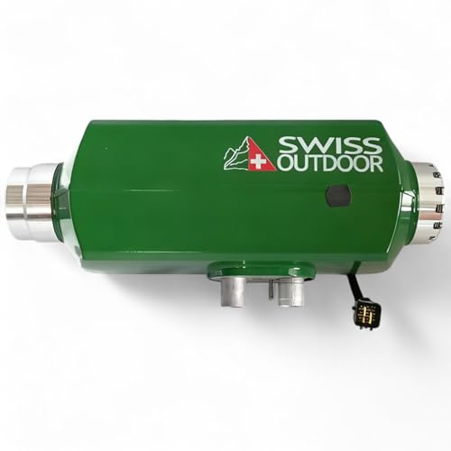 FORÇA Swiss Outdoor® Diesel Standheizung 8 kW – 12V Heizgerät für Camper & Van | Aluminiumgehäuse, leise 22 ml Pumpe, 310S Edelstahl-Brennkammer, Bluetooth App