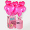 Pack Romántico: bombona de helio maxi + 50 globos de látex de Corazón Rosa