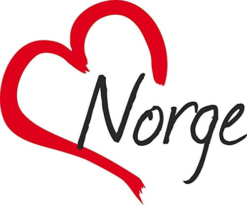 Werbetechnik Sotirios Papoutsis Auto Aufkleber Norge Herz Norwegen ca.9x11cm konturgeschnitten
