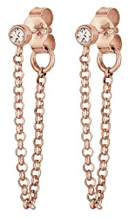 Elli Ohrringe Damen Ohrstecker Kette Trend Geo mit Kristall in 925 Sterling Silber