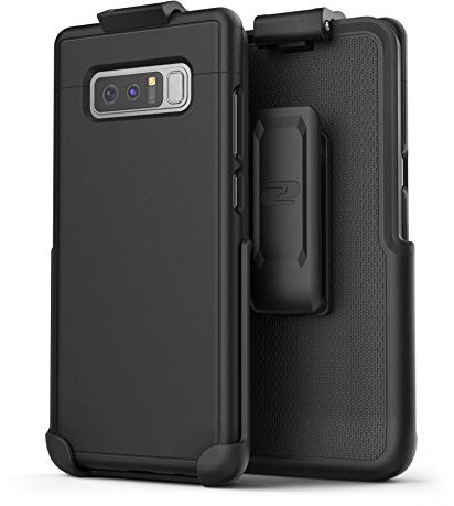 Encased Galaxy Note 8 Belt Case, [SlimShield Edition] Protective Grip Case with Holster Clip for Samsung Galaxy Note 8 (Black)