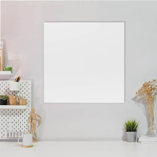 banjado® Magnettafel 50 x 50cm / Magnetwand aus Metall/Magnetpinnwand als Memoboard/Pinnwand Magnettafel Küche, Büro, Kinderzimmer inkl. 4 Magnete & Montageset -