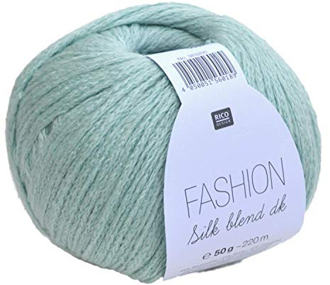 Rico Fashion Silk blend dk Farbe 010 - Mint, edles Garn aus Seide und Baumwolle zum Stricken & Häkeln