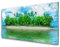 Tulup Glass Splashback for Kitchen - 39.4 in x 19.7 in / 100x50 cm - Cooker Wall Protection Tempered Glass - Sea Island Landscape