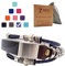 Smatiful Uhr Armband Zubehör für Damen und Herren, Verstellbar Leder Ersatz Sport Watch Band for Fitbit Alta & Alta HR, Dunkel Blau