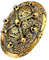 Battle-Merchant Wikinger Schalenfibel Morberg im Jellingstil Gewandschließe Mystische Brosche Wikinger Gewandschmuck Fibel (Bronze)