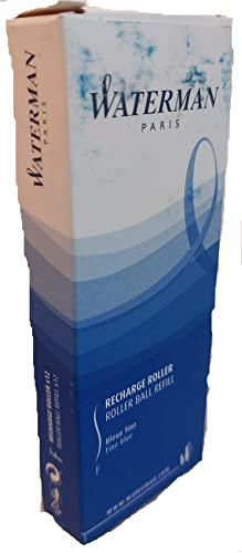 Nachfüllpack für Tintenroller Waterman, feine Spitze, blaue Tinte, 12 Stück