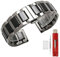 Kai Tian Cinturino Acciaio Inossidabile Uomo Donne Metallo Argento Ceramico Nero Bicolore Cinturino Orologio 22mm Polso Chiusura Deployante