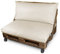 Happers Coussin Imperméable et Déhoussable pour Palette en Similicuir Écru 120x80x20