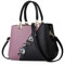 NICOLE & DORIS Handtaschen Damen modische Damenhandtaschen Taschen Damen Umhängetaschen mit Blumenmuster Spleiß Farbe Lila