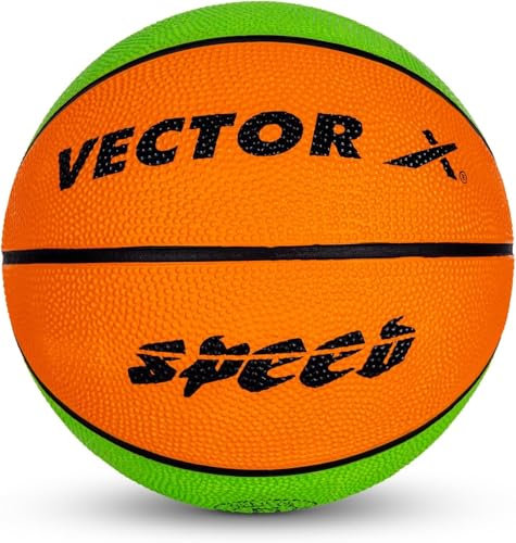 Vector X Speed Basketball | Color: Green | Size: 3 | for Men & Boys | Material: Rubber | Outdoor & Indoor Game Play | Ultra Durable Stability