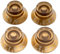 Musiclily Pro Imperial Zoll Gitarre Top Hat Potiknöpfe Bell Knobs für USA Les Paul Style E-Gitarre, Gold(4er Set)