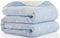 Hayisugal Kinder Decke 6-lagig Babydecke aus 100% Baumwolle - kuschelige Baumwolldecke Ideal als Kinderwagendecke, Erstlingsdecke, Bettdecke oder Kuscheldecke, Blau Herz, 110x110cm