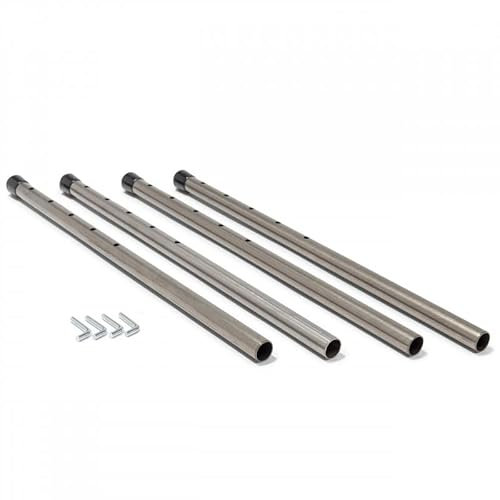 Modulor Höhenversteller für Tisch E2, Versteller mit Stülpstopfen erhöht die Tischplatte, Lang (bis 22,8 cm) Verstellfüße für Schreibtische, farblos