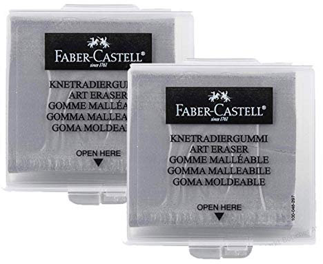 Faber-Castell Kunststoff ERASER Brot Mie, Grau (2x)