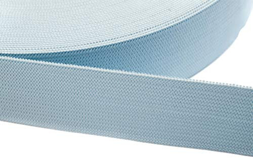 Jajasio Gummiband zum Nähen 40mm Breit in 20 Farben 11 - hellblau 25 Meter