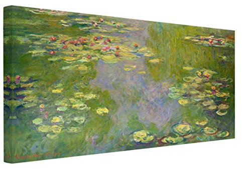 Bilderwelten Leinwandbild - Claude Monet - Grüne Seerosen Querformat 60 x 120 cm