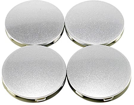 RhinoTuning 4 Stück Radnabenkappen für Nabendeckel OD 62 mm ID 58 mm, Silber Radnabenabdeckung Geeignet für 15 & 16 TE37 A5 Rad, C-62 Felgendeckel
