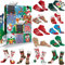 JOYIN Weihnachts-Adventskalender 2025, 12 Weihnachtstage, warme Baumwollsocken für Damen, inklusive 8 kurz geschnittenen Socken und 4 Kniestrümpfen