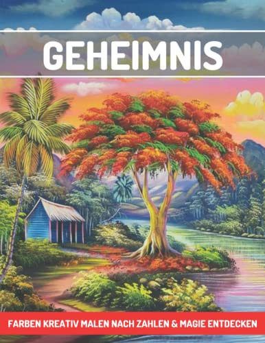 Geheimnis Farben kreativ Malen nach Zahlen & Magie entdecken: Stress Relieving Patterns Color by Number Adult Coloring Book Mystery Color