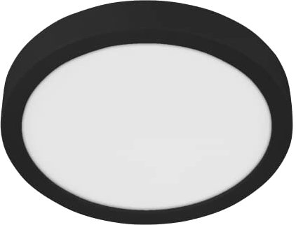 EGLO LED Deckenleuchte Fueva 5, Ø 28,5 cm, Aufbauleuchte, Bad-Deckenlampe aus Metall in Schwarz und Kunststoff Leuchtfläche in Weiß, Badezimmer Lampe, LED Aufbaulampe neutralweiß, IP44